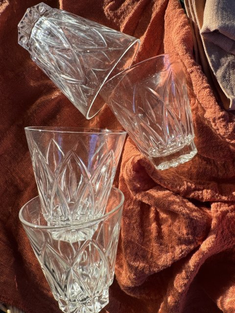 Smukke franske vandglas, pris samlet