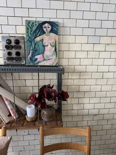 Maleri fra den lokale kunstskole i Lucca i Italien